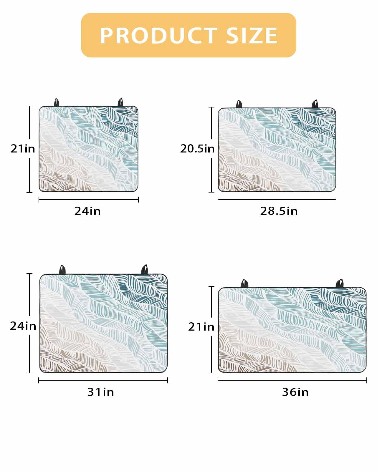 Large Induction Cooktop Protector Mat Ombre Brown Blue Stove Top Covers for Electric Stove, Summer Coastal Ocean Sea Beach Wave Decorative Stove Burner Cover Mats, Glass Top Stove Cover