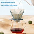 thumbnail image 4 of Tnobhg 1 Set Coffee Filter Cup Collapsible Reusable Coffee Dripper Snowflake Shape Design Coffee Filter Cone Home Supply, 4 of 7
