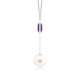thumbnail image 2 of ANGARA Freshwater Cultured Pearl & Amethyst Lariat Necklace in 14K White Gold for Women | June Birthstone, Birthday, Anniversary, Jewelry Gift for Women | Pearl Necklace, 2 of 8