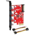 thumbnail image 1 of Tarjeta PCI Express PCI-e a USB 3.0 (4 puertos) Inateck roja, 1 of 7