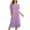 Purple, variant on Jane Wardrobe Women’S Round Neck Short Sleeve Knit Midi Dress, Back Split Loose Fit Casual Nightgown, Soft Polyester Summer Home Wear Sleepwear Loungewear, 1 Piece, Sizes S Through XXL