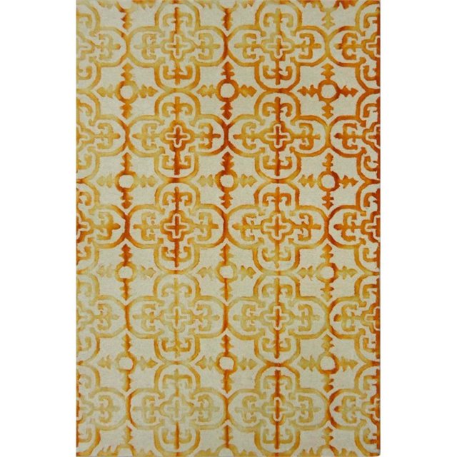Safavieh Dip Dye Collection DDY711C Handmade Moroccan Geometric Watercolor Ivory and Gold Wool Area Rug (9' x 12')