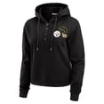 thumbnail image 2 of Women's WEAR by Erin Andrews  Black Pittsburgh Steelers Waffle Hoodie Pullover Top, 2 of 4