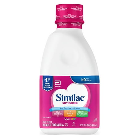 Similac Soy Isomil Ready-to-Feed Baby Formula, 32-fl-oz Bottle