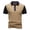 (Casual 408)Khaki, variant on Mens Big & Tall Shirt Solid Color Blouse Casual Short Sleeve Summer Turndown Collar Button Knitted Tops Tees Plus Size