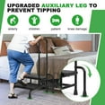 thumbnail image 6 of LUCKUP Step Stool with Handle, 2-Step Stools with Adjustable Handrail & Reinforced Leg, Bedside Stair Stool for Adults Elderly Children, Non-Slid Foot Bed Steps for High Beds, Kitchen, Bathtub, 6 of 8