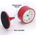 thumbnail image 5 of Reloj despertador vintage silencioso de metal rojo con soporte desmontable, reloj despertador matutino analógico rojo retro, reloj de mesita de noche antiguo sin tictac para dormitorio de oficina, 5 of 5