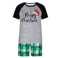 thumbnail image 3 of Awdenio Men Christmas Pajamas For Family Xmas Matching Sets Short Sleeve Shirts And Plaid Shorts Santa Christmas Tree Sleepwear Two-piece Sets, 3 of 7