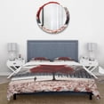thumbnail image 3 of Designart "Red And Grey Tree silence I" Landscape Trees Bedding Covert Set - Trees Red Landscapes Bed Set With 2 Shams, 3 of 6