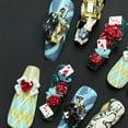 thumbnail image 4 of Fairy Tale Hand-painted White Hot Girl Manicure Customization Fake Nails Size, 4 of 5