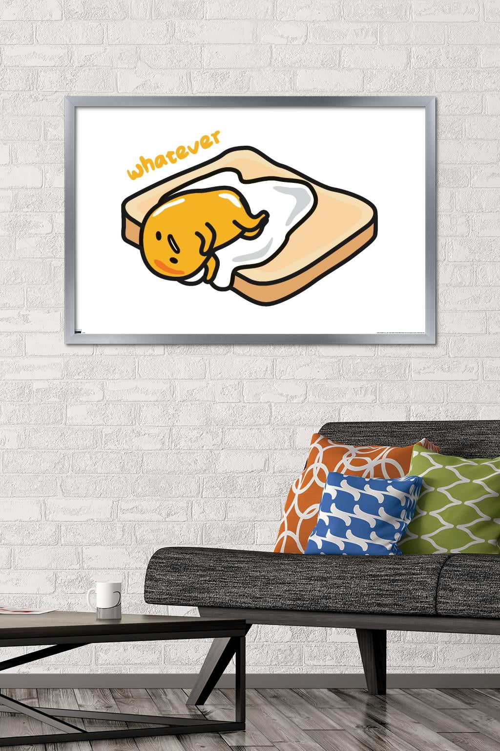 Gudetama - Whatever Wall Poster, 22.375" x 34" Framed