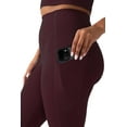 thumbnail image 4 of YITTY Active Women's UltraLuxe High-Waist Pocket Legging, Athleisure, 4-Way-Stretch, Burgundy, XXL, Regular | 27" Inseam, 4 of 8