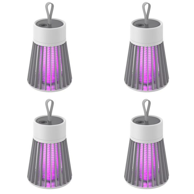 Kuymtek Lámpara Eléctrica para Mosquitos Trampa para Insectos Con LED (gris Recargable)