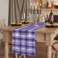 thumbnail image 2 of Table Runners 70 Inches Long Dress Scarves, Purple Plaid Farmhouse Coffee/Dining/Kitchen Table Decor, Holiday Table Runner, Modern Art Checkered Farmhouse 13x70 Inch, 2 of 9