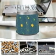 thumbnail image 5 of Outdoor Ashtray with Lid for Cigarette Stainless Steel Smokeless Ash Tray for Patio Home Table Decor Little Flower and Grass, 5 of 7