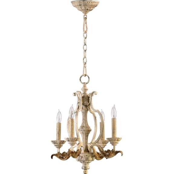 4 Light Chandelier In Transitional Style 16 Inches Wide By 19 Inches High     -Traditional Installation Quorum Lighting 6037-4-70