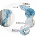 thumbnail image 5 of Abstract Marble Shower Curtain Set ，Waterproof Fabric Shower Curtains Blue Gold Gradient Watercolor Texture Art Shower Curtains for Bathroom,Bathroom Decor 36"x72", 5 of 6
