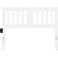 thumbnail image 3 of Pemberly Row Traditional Solid Wood Full Headboard with USB Charger in White, 3 of 5