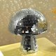 thumbnail image 5 of Silver Mushroom Disco Ball Ball Home Decor - Funky Mirror Glass Decoration for Parties, Unique Home Accent and Fun Vibes, 5 of 5