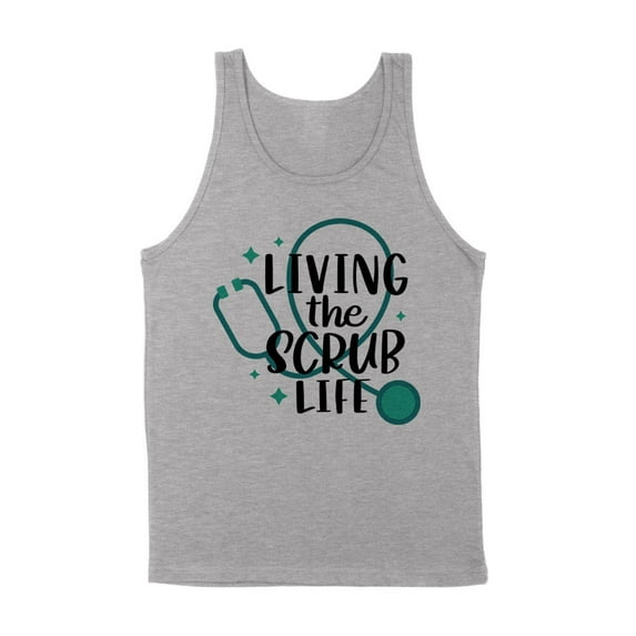 Living the Scrub Life Tank Top Unisex 2X-Large Grey