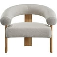 thumbnail image 4 of Meridian Furniture Winston Cream Boucle Fabric Accent Chair, 4 of 40