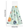 thumbnail image 6 of Yayeee Kitchen Hanging Hand Towels Set of 2 with Loop Bathroom Absorbent Tie Towel, Space Patterns, 6 of 7