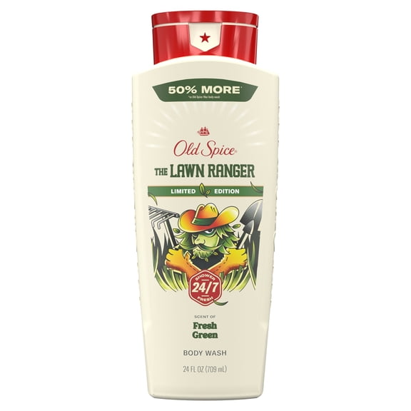 Old Spice Men's Body Wash, Lawn Ranger,  Scent of Fresh Green, Long Lasting, Cleanse & Refresh, 24 fl oz