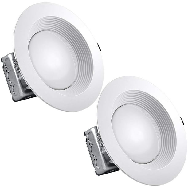 2Pack 8 Inch Junction Box LED Retrofit Downlight, Luxrite, 25W (150W