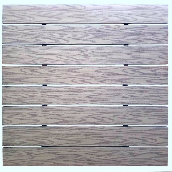 Aluminum 4'x4' Deck Section, Gray Wood Grain (10957)