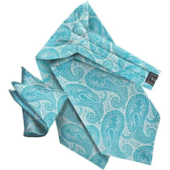 Vittorio Farina Paisley Tone On Tone Ascot & Pocket Square