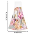 thumbnail image 2 of Haosy 2 Pack Kitchen Wash Cloths with Hanging Loops Absorbent Absorbent Quick Drying Hand Towels, Abstract Watercolor Flower, 2 of 7