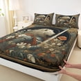 thumbnail image 4 of Erosebridal Wild Lions Solider Queen Sheet Sets,Rustic Botanical Flower Bed Set For Boys Teens 4 Pieces, 4 of 6