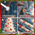 thumbnail image 3 of Snowflakes Christmas Reindeer Santa Sleigh Decorative Holiday Tree Banner for Winter Celebration Party Decoration Event, 3 of 9