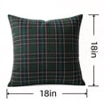 thumbnail image 6 of Christmas Tartan Plaid Throw Pillow 18x18 Inch Filled Decorative Cushion Holiday Red Green Plaid Pillow for Sofa Couch Living Room Home Decor, 6 of 6