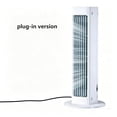 thumbnail image 2 of Compact Plug-in USB Desk Tower Fan White 13 Inch Oscillating Slim Cooling Fan for Bedroom Dorm and Home Office, 2 of 9