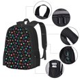 thumbnail image 2 of Balery Multi-Colored Stars Mochila para hombre y mujer - Tela Oxford 600D resistente - Gran capacidad, resistente al agua, ideal para la escuela, viajes y senderismo, 2 of 6