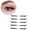 Gray, variant on 5 Pairs Reusable Fashion Sticker Template Makeup Eyelid Tape Self Adhesive Instant Stripe Sticker for Women Girl - Black Makeup Tool Waterproof Stickers