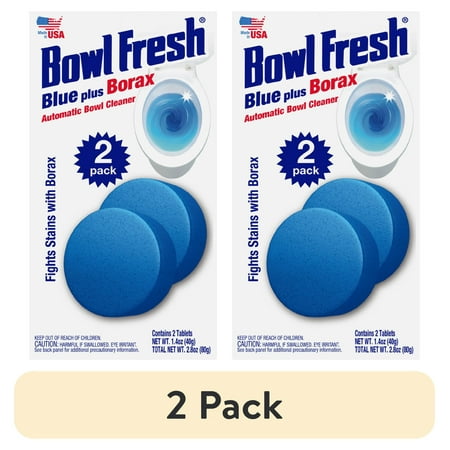 (2 pack) Bowl Fresh Automatic Toilet Bowl Cleaner and Freshener with Borax, 2 Pack