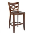 thumbnail image 2 of Home Square Back Counter stool with wood seat Medium Oak - Set of 2, 2 of 2