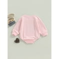 thumbnail image 4 of Bagilaanoe Newborn Baby Girl Valentine's Day Rompers Letter Heart Print Long Sleeve Bodysuits 3M 6M 12M 18M Infant Casual One Piece Short Jumpsuit, 4 of 8