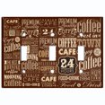 thumbnail image 2 of Metal Light Switch Wall Plate Outlet Cover (Coffee Shop Cafe Restaurant Sign Brown Beige Light - Triple Toggle), 2 of 2