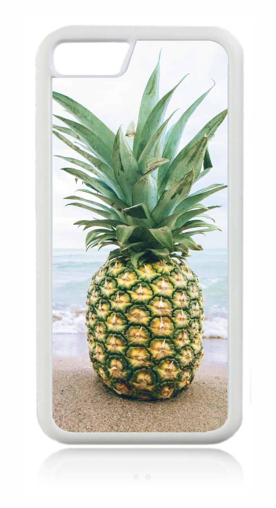 Tropical Pineapple on the Ocean Beach White Rubber Case for the Apple iPhone 6 Plus / iPhone 6s Plus - Apple iPhone 6 Plus Accessories -iPhone 6s Plus Accessories