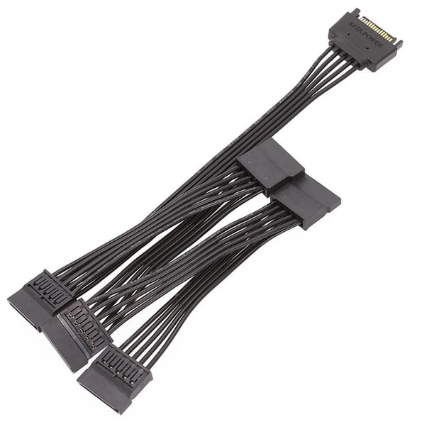 Cable Extensión SATA 15 Pines A para Disco Duro Computadora (1 A 5)