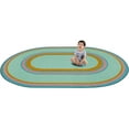 thumbnail image 2 of Joy Carpets 1726DD-07 Kid Essentials Ripples Oval Misc Sold Color Area Rugs 07 Teal - 7 ft. 8 in. x 10 ft. 9 in., 2 of 4