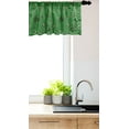 thumbnail image 2 of Ambesonne Tropical Window Valance, Sketch Exotic Foliage Art, 42" x 18", Fern Green and Dark Grey, 2 of 2
