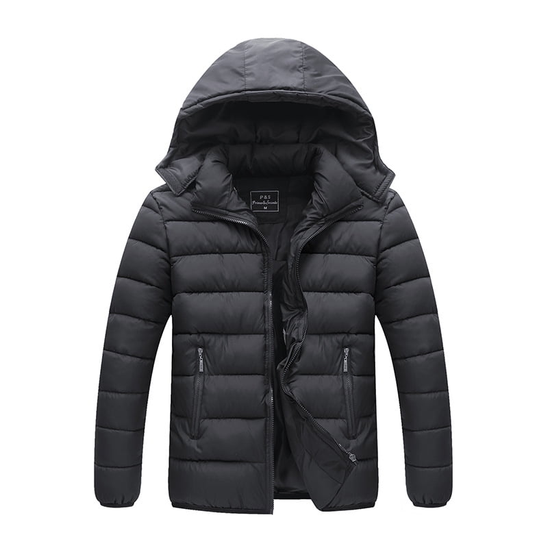 Veste matelassée pour homme Veste de parka d'hiver imperméable Manteau de  ski chaud et épais (noir, L) | Walmart Canada