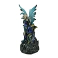 thumbnail image 2 of Sapphire Blue Fairy And Dragon LED Lighted Geode Statue, 2 of 3