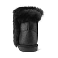 thumbnail image 6 of Kushyshoo Black Girls Snow Boots Warm Faux Fur Lined Glitter Strap Winter Shoes Lightweight with Hook-and-loop Size 3M, 6 of 6