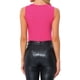 thumbnail image 3 of INSPIRAR CHIC Monos de Mujer Sin Mangas Body Brillantes Cuello Redondo Ajustados Tops de Tanga S Rosa Fucsia, 3 of 6