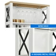 thumbnail image 6 of Dextrus Freestanding Pantry Buffet Child Lock Six Shelves Bar Cabinet with Two Doors, White, 6 of 7